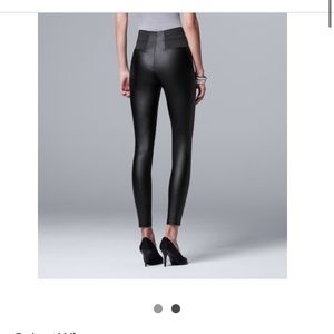 Vera Wang Faux Leather Leggings